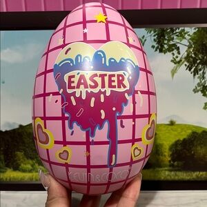 Pink Easter Egg with Heart Design